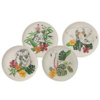 Hot selling melamine bamboo dessert plate