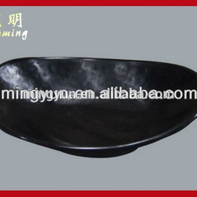 New product melamine irregular Black plastic dipping sauce dish