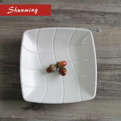 shunming factory melamine white square dish