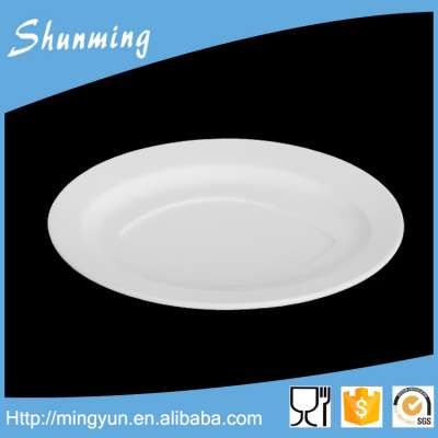 Wholesale top quality restaurant plastic white melamine oval deep dinner plates