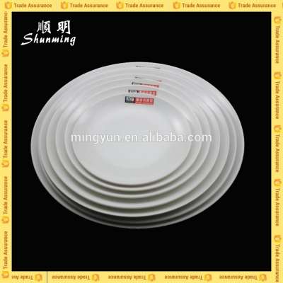 White plastic plate set