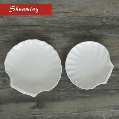 Shuming factory price Plastic melamine shell shape dish for restaurant use