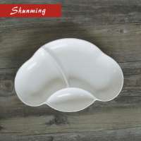 Shuming factory unbreakable 3 compartment melamine divided plastic dish