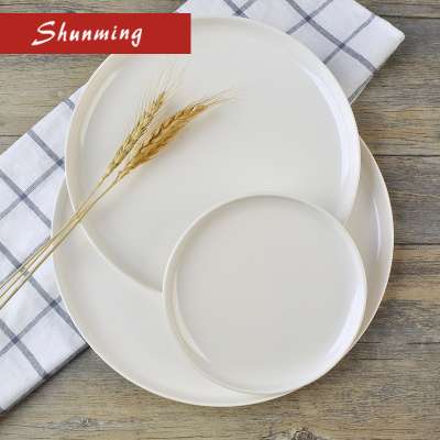 Wholesale bulk deep hard plastic melamine round dishes dinner plate