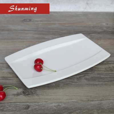 Wholesale modern restaurant cheap plastic melamine rectangular shape dinner plate