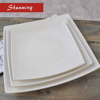 White square melamine plate