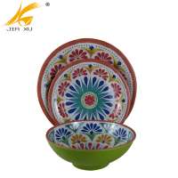 100% melamine dinnerware set wholesale A5 high quality new design frosted surface tableware set